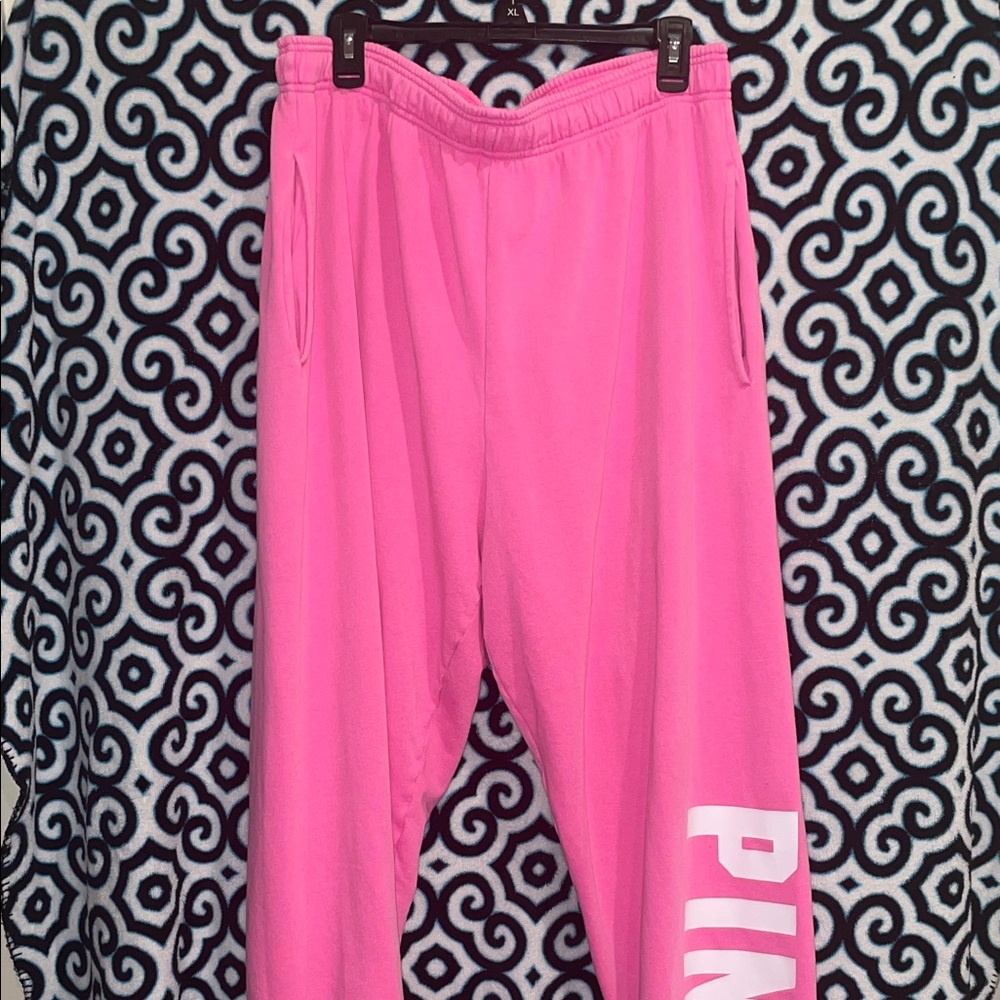 PINK Victoria's Secret Bright Pink Joggers